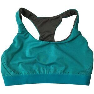 C9 CHAMPION Women Teal Sports Bra Racerback Padded Laser Cutout Seamless S/M
